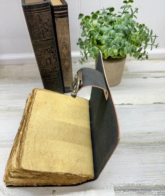 Vintage Leather Journal with Clasp – Celestial Bond Journal